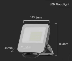 Projektor LED 50W 9250lm 4000K Dioda SAMSUNG 185LM/W IP65 Czarny 5 Lat Gwarancji 9892