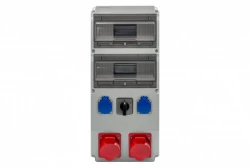 Rozdzielnica CAJA 20M - gniazda 16A 5p, 32A 5p, 2x230V, L/P(32A) /20 modułów/ IP44