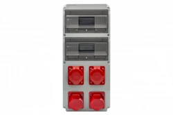 Rozdzielnica CAJA 20M - gniazda 3x16A 5p, 32A 5p /20 modułów/ IP44