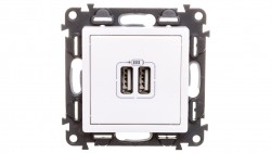 VALENA LIFE Ładowarka z gniazdem 2xUSB biały 753112