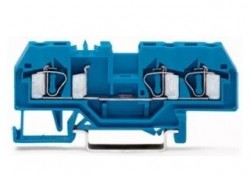 Złączka szynowa 3-przewodowa 4mm2 niebieska 281-684