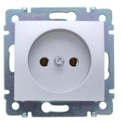 VALENA Gniazdo pojedyncze b/u 16A IP20 aluminium 770116