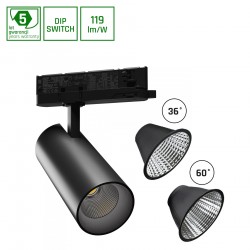 ANDROMEDA 15-27W WW 230V 36°, 60° IP20 Ra90 74x170x170 CZARNY – Regulowana oprawa oświetleniowa LED