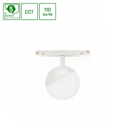 SYSTEM SHIFT CCT- GLOBE OPRAWA KULA FI100X130MM 5W 165ST BIAŁA CCT SWITCH 5 LAT GW.