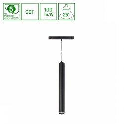 SYSTEM SHIFT CCT-  HANGIT OPRAWA ZWIS 40X297 (900MM KABEL) 12W 25ST CZARNY CCT SWITCH 5 LAT GW.