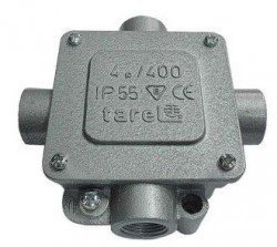 Puszka odgałęźna metalowa 5-torowa 10mm2 4 wejścia IP55 027