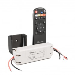 ZESTAW KONTROLER DO PASKA LED 12V/24V 120W/240W 10A RGB DIMM PILOT 1S +UCHWYT CZARNY KONEKTO MESH
