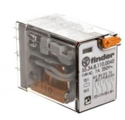 Przekaźnik przemysłowy 4P 7A 110V AC przycisk testujący mechaniczny wskaźnik zadziałania 55.34.8.110.0040
