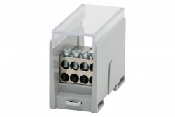 Blok rozdzielczy VBR 300A-8 (1x50 / 8x16) Al/Cu - szary