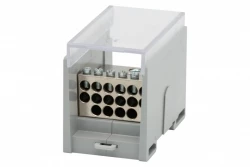 Blok rozdzielczy VBR 400A-16 (1x50 / 16x10) Al/Cu - szary