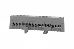 Listwa prądowa ZPI 15-modułowa (15x16mm2) IP20 AL/CU - szara