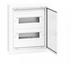 Rozdzielnica hermetyczna podtynkowa 2x12 drzwi aluminiowe IP54 DARP 24S Quiteline 9.212