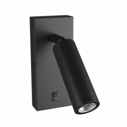 MADARA SLIM MR11 SWITCH SCONCE 230V IP20 38x95 + base140x60x25 BLACK