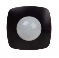 Czujnik ruchu na podczerwień z funkcją czujnika obecności IP65 sufitowy 360st 10A 230V czarny DR-09B-IP65