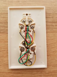 Gniazdo telefoniczne podtynkowe 2xRJ12 6P4C LX 9122
