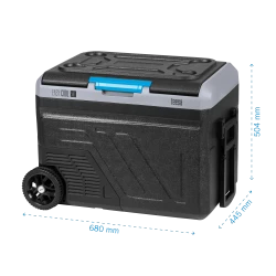 Profesjonalna lodówka turystyczna kompresorowa TEESA z funkcją mrożenia 50L DC12/24 AC 230V, duże koła i solidna rączka , Bluetooth, możliwość zasilan