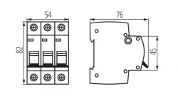 Ogranicznik mocy umownej 3P 25A (typu Etimat T) KMB6-P-25/3 45764