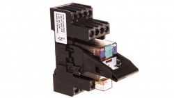 Przekaźnik przemysłowy kompletny 4P 24V DC na szynę 35mm z sygnalizacją LED AgNi LZS:PT5A5L24