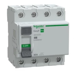 Wyłącznik różnicowoprądowy 40A 4P 300mA Typ A Easy9 Pro EZ9R89440