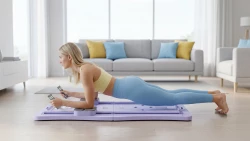 Domowy zestaw do pilates, wielofunkcyjny przyrząd do ćwiczeń fitness 9 w 1, kolor fioletowy RBA-3069-PU