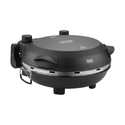 Piec do pizzy TEESA SUPREME FUN 1200W, 400 stopni, dwie grzałki, czarny TSA3241-B