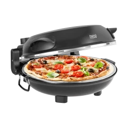 Piec do pizzy TEESA SUPREME FUN 1200W, 400 stopni, dwie grzałki, czarny TSA3241-B