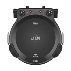 Piec do pizzy TEESA SUPREME FUN 1200W, 400 stopni, dwie grzałki, czarny TSA3241-B