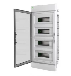 Rozdzielnica modułowa podtynkowa 4×12 IP40 ELEGANT PE+N drzwi dymne 2475-01