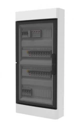 Rozdzielnica modułowa podtynkowa 4×12 IP40 ELEGANT PE+N drzwi dymne 2475-01