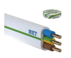 Przewód nkt instal plus center YDYp 3x2,5 żo biały 450/750 /100m/