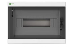 Rozdzielnica modułowa podtynkowa ELEGANT RP 1×12 PE+N IP40 z drzwiami dymnymi 2434-01