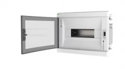 Rozdzielnica modułowa podtynkowa ELEGANT RP 1×12 PE+N IP40 z drzwiami dymnymi 2434-01