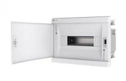 Rozdzielnica modułowa podtynkowa ELEGANT RP 1×12 PE+N IP40 z białymi drzwiami 2434-00