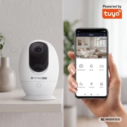 Kamera niania WiFi obrotowa PTZ Tuya Smart Life dwukierunkowe audio pomiar temperatury i wilgotności Kruger&Matz Connect C170 KM2220