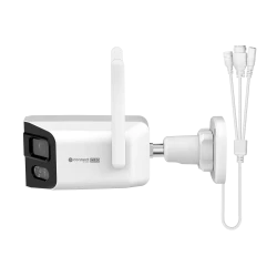 Kamera WiFi zewnętrzna panoramiczna 4Mpx Tuya Smart Life z detekcją ruchu i dwukierunkowym audio Kruger&Matz Connect C130 KM2218