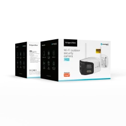 Kamera WiFi zewnętrzna panoramiczna 4Mpx Tuya Smart Life z detekcją ruchu i dwukierunkowym audio Kruger&Matz Connect C130 KM2218