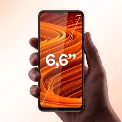 Smartfon Kruger&Matz FLOW 12 6,56″ 4/64GB Dual SIM NFC Android 16 5000mAh pomarańczowy KM05007-OR