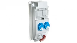 Rozdzielnica budowlana 5P/16A 2X3P/16A 5 modułów ROS 5/x-12
