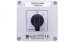 Łącznik krzywkowy 0-1 1P 16A w obudowie SK16-1.825OB11