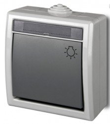 AQUANT Łącznik zwierny światło IP 55 SZARY 1204-10