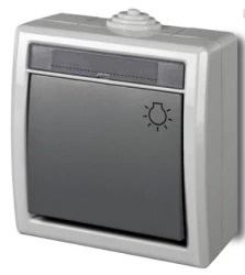 AQUANT Łącznik zwierny światło IP 55 SZARY 1204-10