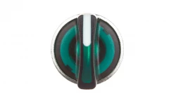 Głowica przełącznika sterowniczego 3-położeniowego 22mm zielona podświetlana IP69K ZB4BK1733