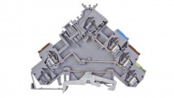 Złączka szynowa do elementów wykonawczych z PE 2,5mm2 szara 280-572