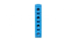 Złączka rozgałęźna 1x 35mm2 zacisk gwintowany 3x 10mm2 zacisk sprężynowy niebieska 284-624