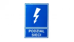 Tabliczka /znak ostrzegawczy/ TZO 148x210 /PODZIAŁ SIECI/ E04TZ-01041141600 /10szt./