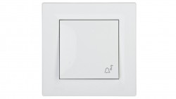 ASFORA Przycisk dzwonek IP44 biały EPH0800221
