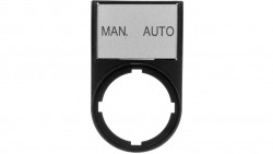 Tabliczka opisowa MAN-AUTO 50x30mm czarna 22mm prostokątna M22S-ST-GB11 216500