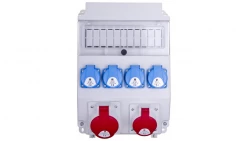 Rozdzielnica budowlana 5P/32A 5P/16A 4x2P+Z 11 modułów ROS 11X-21