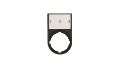 Tabliczka opisowa I-0-II 50x30mm czarna prostokątna M22S-ST-X93 216486
