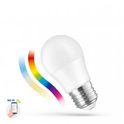LED KULKA 5W E-27 230V RGBW+CCT+DIMM Wi-Fi/BT Spectrum SMART